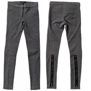 BCBGMaxAzria NWOT 0 Grey trousers Pants Slacks Zippered Back Legs Slim leg fit